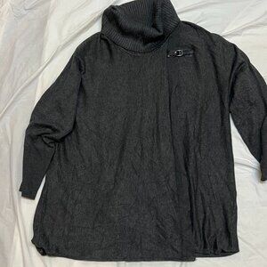 Wrap cowl neck sweater